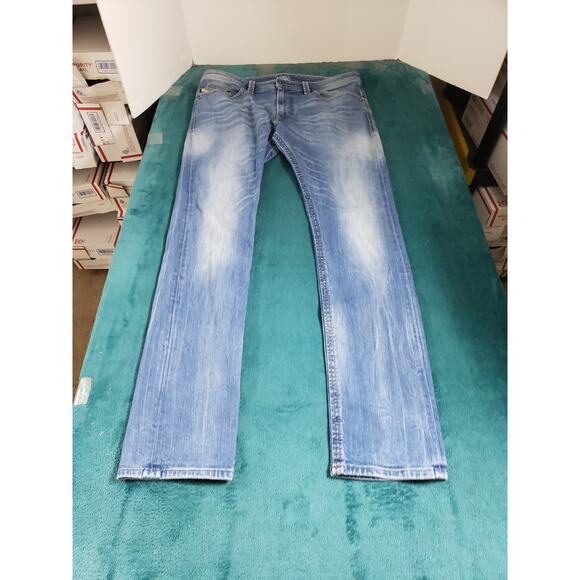 Diesel Jeans Size 34x32 Mens Blue Pants Denim Stretch Thavar Slim Skinny - Picture 1 of 14